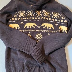 The Children's Place Black and Gold Polar Bear Sweater